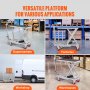 VEVOR Hydraulic Lift Table Cart, 230 kg Capacity 720 mm Lifting Height, Manual Single Scissor Lift Table with 4 Wheels and Non-slip Pad, Hydraulic Scissor Cart for Material Handling, Gray