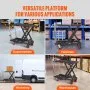 VEVOR Hydraulic Lift Table Cart,230 kg Capacity 720 mm Lifting Height, Manual Single Scissor Lift Table with 4 Wheels and Non-slip Pad, Hydraulic Scissor Cart for Material Handling, Black