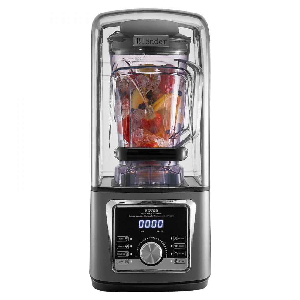 Licuadora VEVOR para batidos, 400 ml, 1400 W, licuadora profesional con potente motor, licuadora multifuncional para procesamiento de alimentos con cubierta insonorizante para batidos, malteadas y jugos, ideal para la cocina.