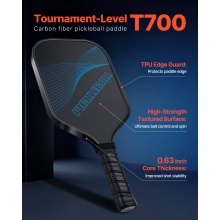 Pro Carbon Fiber Pickleball Paddle Honeycomb Core Racket for Adults Blue