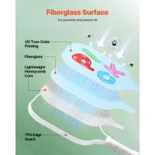 Kids Fiberglass Pickleball Paddle Child Size Lightweight Honeycomb Racket