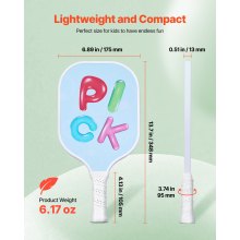 Kids Fiberglass Pickleball Paddle Child Size Lightweight Honeycomb Racket
