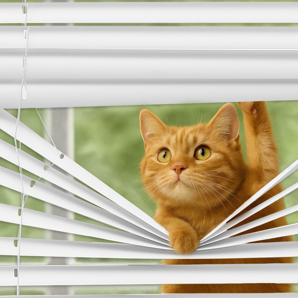 VEVOR Mini Blinds, 34" W x 48" H, 1" Slat Size, Cordless Horizontal Light Filtering Mini Blind for Indoor Windows, Easy to Clean and Simple Light Adjustment, for Home Decor, Room Darkening, White
