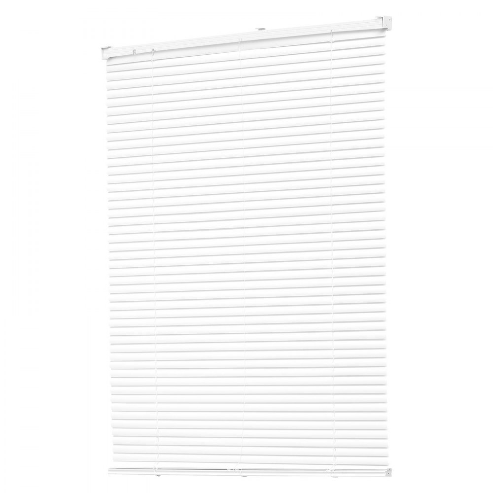 VEVOR Mini Blinds, 34" W x 48" H, 1" Slat Size, Cordless Horizontal Light Filtering Mini Blind for Indoor Windows, Easy to Clean and Simple Light Adjustment, for Home Decor, Room Darkening, White