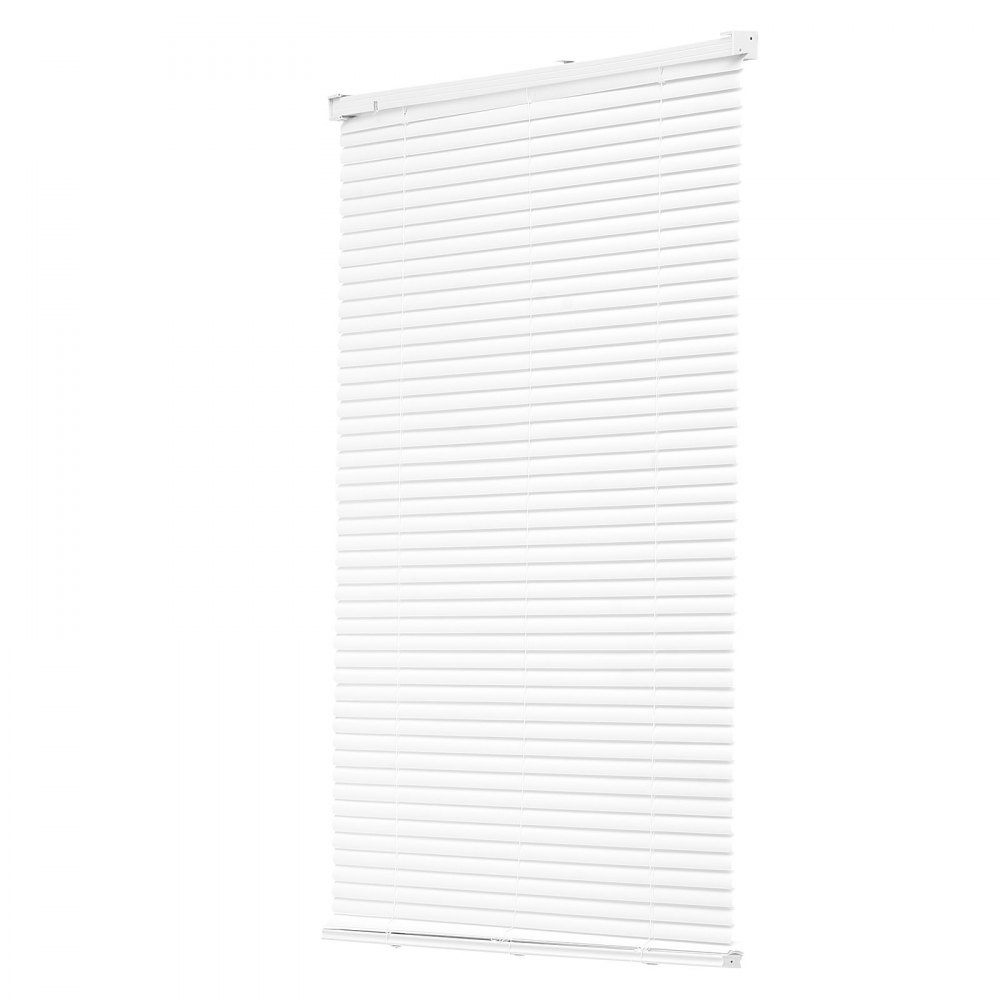 VEVOR Mini Blinds, 34" W x 48" H, 1" Slat Size, Cordless Horizontal Light Filtering Mini Blind for Indoor Windows, Easy to Clean and Simple Light Adjustment, for Home Decor, Room Darkening, White