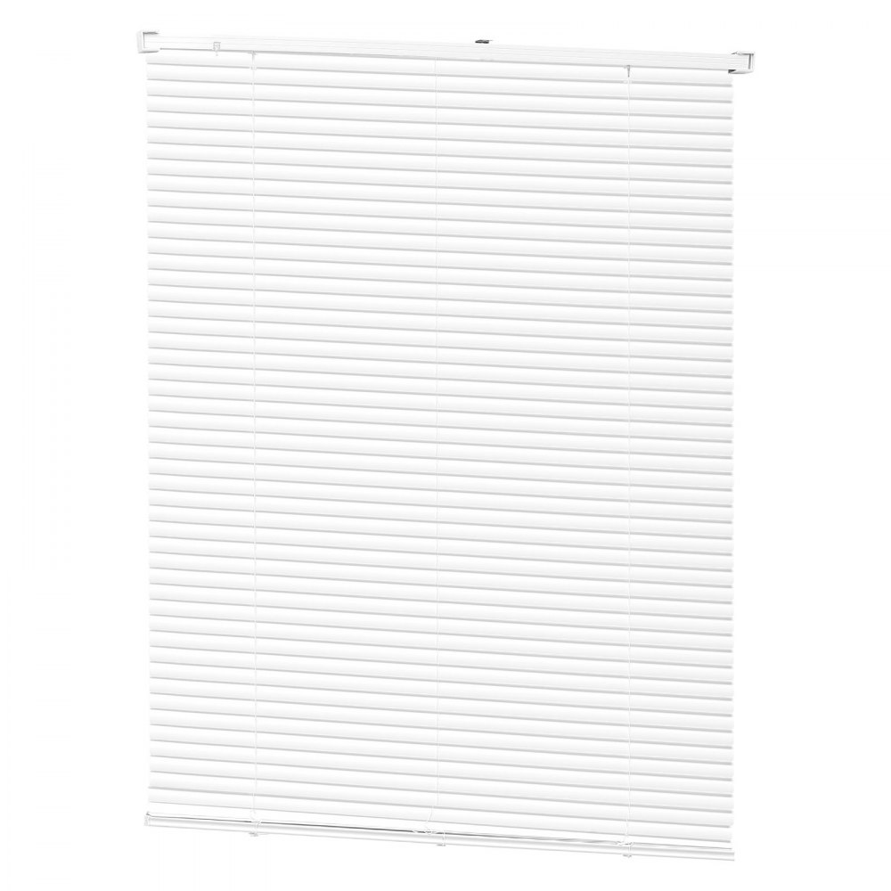 VEVOR Mini Blinds, 34" W x 48" H, 1" Slat Size, Cordless Horizontal Light Filtering Mini Blind for Indoor Windows, Easy to Clean and Simple Light Adjustment, for Home Decor, Room Darkening, White