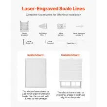 Mini Blinds 35" W x 48" H 1" Slat Cordless Horizontal Light Filtering Mini Blind
