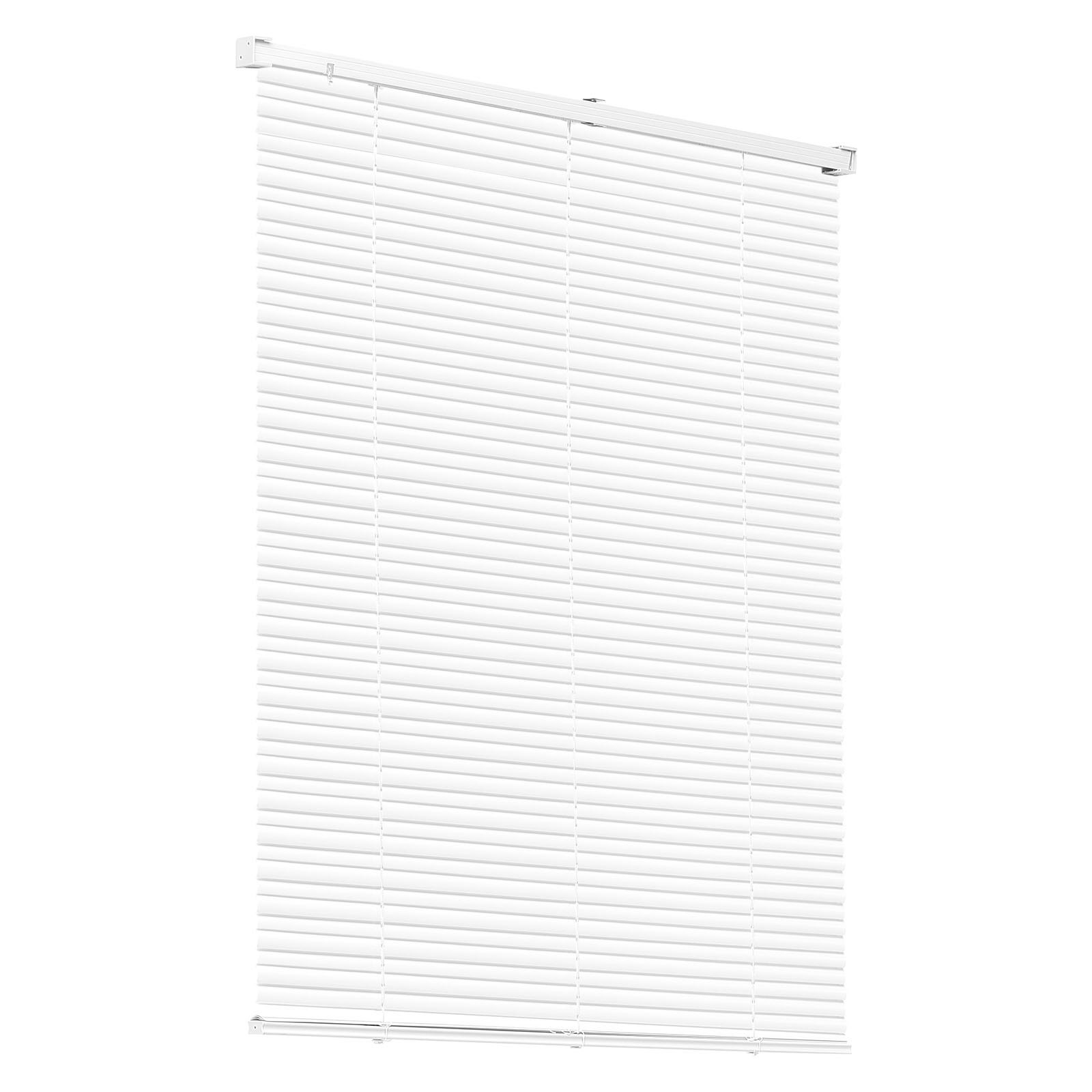 VEVOR Mini Blinds, 34" W x 48" H, 1" Slat Size, Cordless Horizontal Light Filtering Mini Blind for Indoor Windows, Easy to Clean and Simple Light Adjustment, for Home Decor, Room Darkening, White