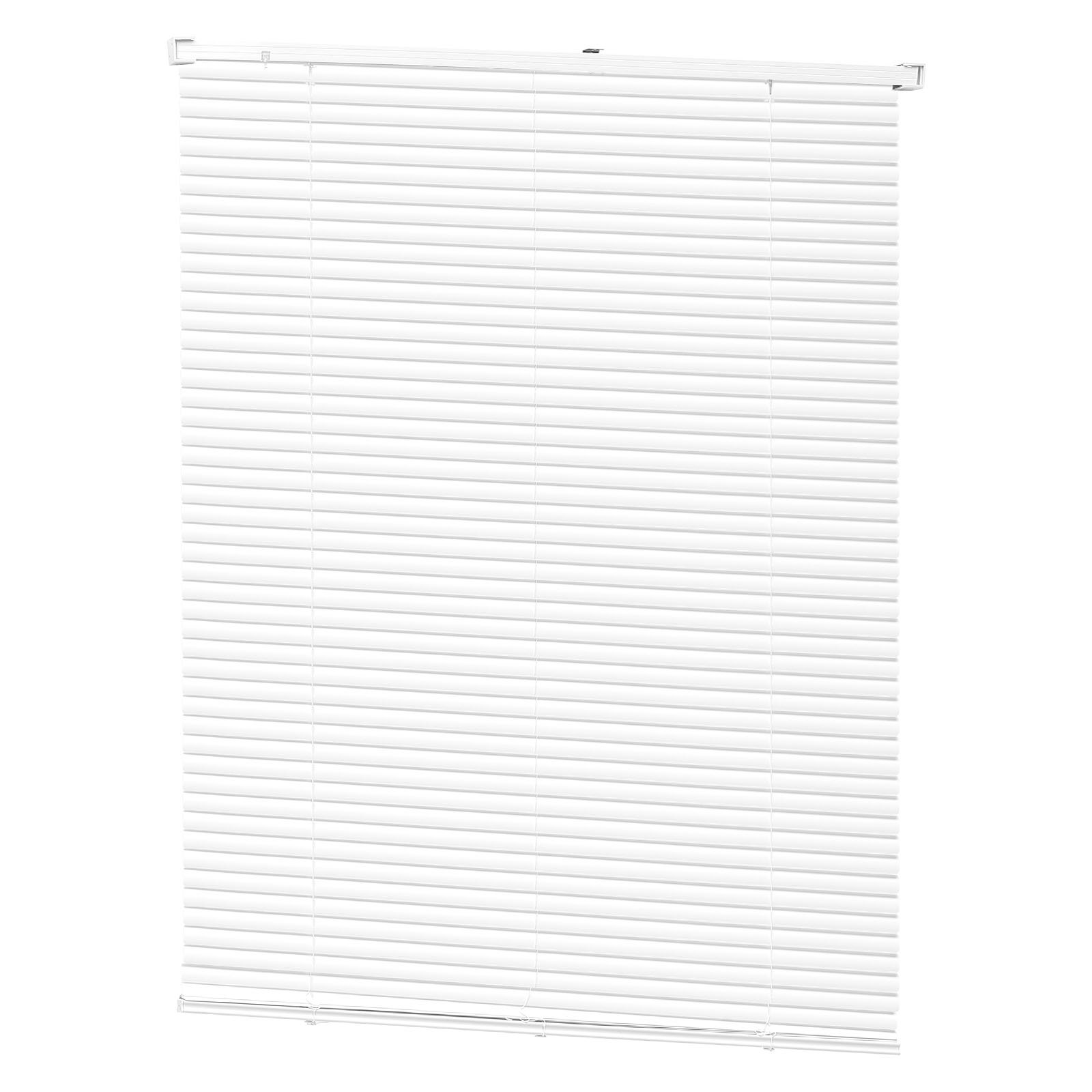 VEVOR Mini Blinds, 34" W x 48" H, 1" Slat Size, Cordless Horizontal Light Filtering Mini Blind for Indoor Windows, Easy to Clean and Simple Light Adjustment, for Home Decor, Room Darkening, White