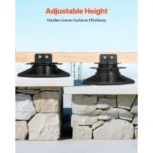 24 Pcs Adjustable Deck Support Pedestal Deck Foundation Base Rising 1.18-2.36 in