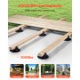 12 Pcs Adjustable Deck Support Pedestal Deck Foundation Base Rising 1.18-2.36 in