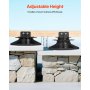12 Pcs Adjustable Deck Support Pedestal Deck Foundation Base Rising 1.18-2.36 in