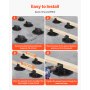 12 Pcs Adjustable Deck Support Pedestal Deck Foundation Base Rising 1.18-2.36 in