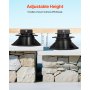 24 Pcs Adjustable Deck Support Pedestal Deck Foundation Base Rising 2.36-5.31 in