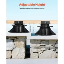 24 Pcs Adjustable Deck Support Pedestal Deck Foundation Base Rising 2.36-5.31 in