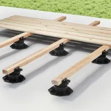 24 Pcs Adjustable Deck Support Pedestal Deck Foundation Base Rising 2.36-5.31 in
