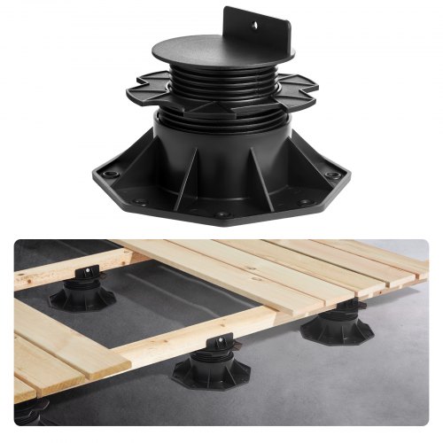 12 Pcs Adjustable Deck Support Pedestal Deck Foundation Base Rising 2.36-5.31 in