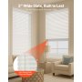Faux Wood Blinds 2" Slat 34.5" W x 60" H Cordless Window Blinds and Shades White
