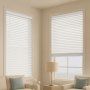 Faux Wood Blinds 2" Slat 34.5" W x 60" H Cordless Window Blinds and Shades White