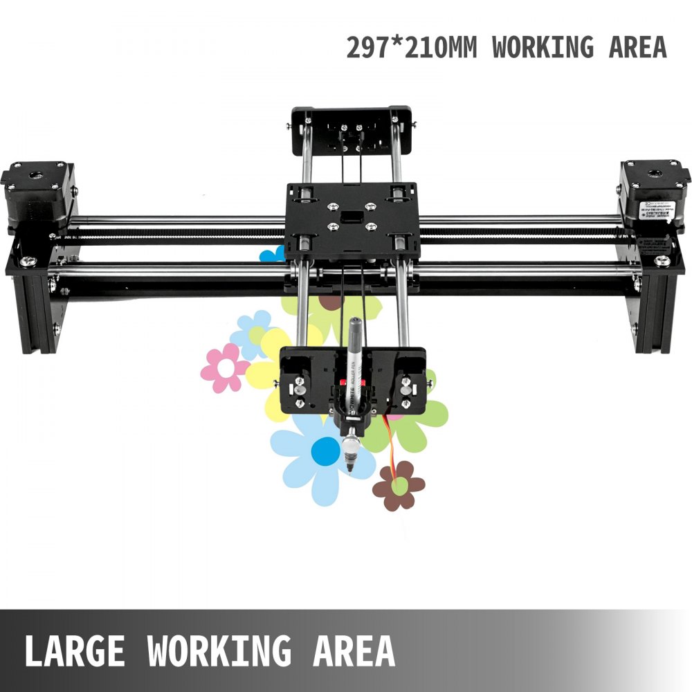 VEVOR XY Plotter 2 Axis Drawing/Painting/Writing Robot CNC Router Kit 297x210 mm CNC Machine With a Three-color pen For Drawing Writing CNC V3 Shield Drawing