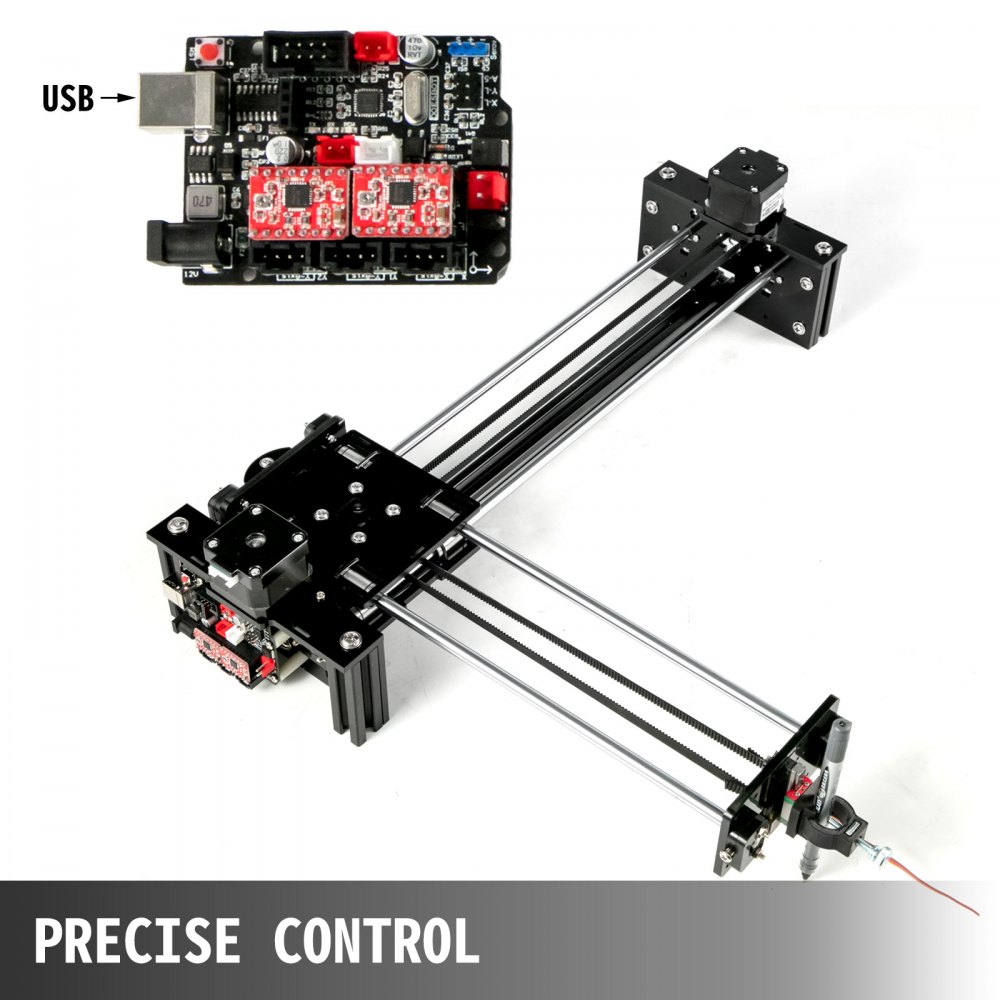 VEVOR XY Plotter 2 Axis Drawing/Painting/Writing Robot CNC Router Kit 297x210 mm CNC Machine With a Three-color pen For Drawing Writing CNC V3 Shield Drawing