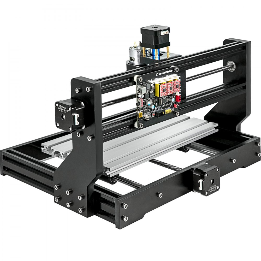 VEVOR CNC 3018 Pro Kit de enrutador CNC de 3 ejes Control GRBL Máquina de grabado CNC Controlador fuera de línea y 10 piezas Brocas de enrutador CNC Fresa de extremo de enrutador CNC de 1/8 "Acero de tungsteno para tallar área de trabajo XYZ 300x180x45 mm