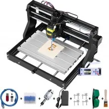 VEVOR CNC 3018 Pro 500mw 300×180×45mm CNC Machine GRBL Control Mini Laser Engraver with Offline Controller 3 Axis Laser Engraving Machine for Carving Milling Plastic Acrylic PVC Wood