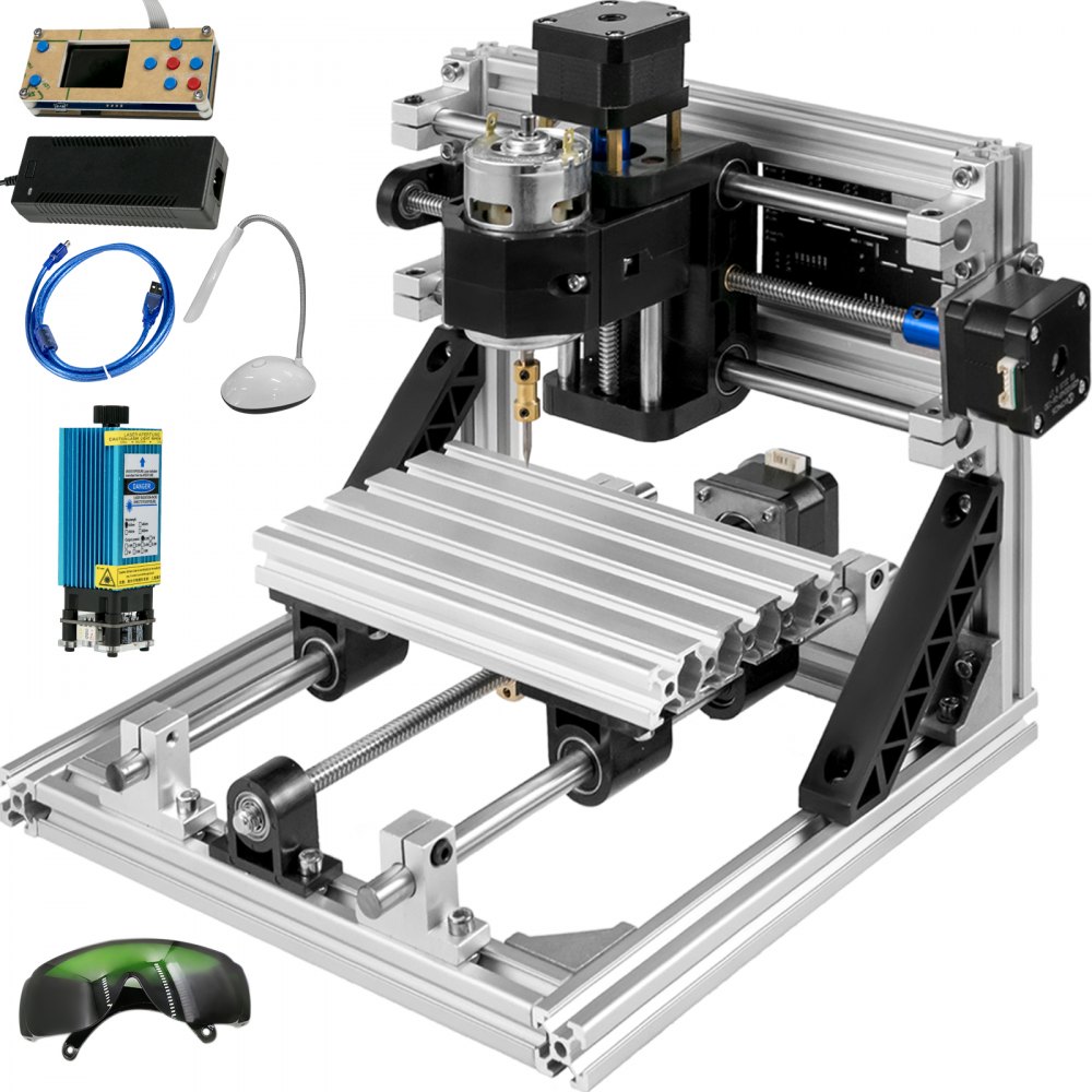 1610 CNC Router Kit + 500mw Laser Engraver With Offline Controller For Wood DIY