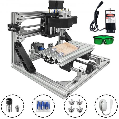 3 Axis CNC Router Kit 1610 500MW Milling Engraving With Laser Engraver T8 Screw