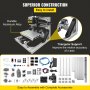 VEVOR CNC Router Machine CNC 1610 3 Axis GRBL Control with ER11 and 5mm Extension Rod for Plastic Acrylic PCB PVC Wood Carving DIY Ideas， XYZ Working Area 160x100x40mm
