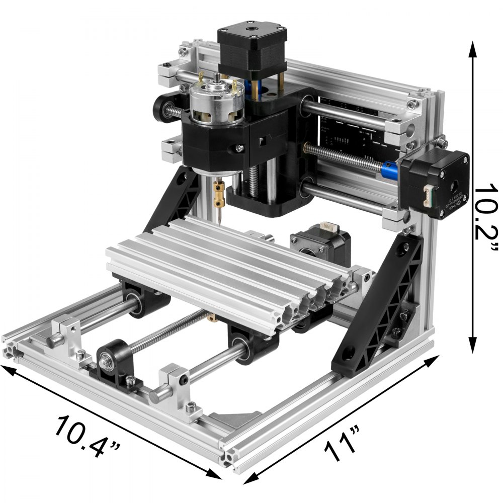 VEVOR CNC 1610 CNC Machine 3 Axis CNC Router Kit with Offline Controller Table Lamps Milling Machine GRBL Control for Plastic Acrylic PCB PVC Wood Carving DIY Ideas(160X100mm,Offline Controller)