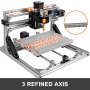 VEVOR CNC 1610 CNC Machine 3 Axis CNC Router Kit with Offline Controller Table Lamps Milling Machine GRBL Control for Plastic Acrylic PCB PVC Wood Carving DIY Ideas(160X100mm,Offline Controller)