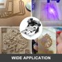 VEVOR CNC 1610 CNC Machine 3 Axis CNC Router Kit with Offline Controller Table Lamps Milling Machine GRBL Control for Plastic Acrylic PCB PVC Wood Carving DIY Ideas(160X100mm,Offline Controller)
