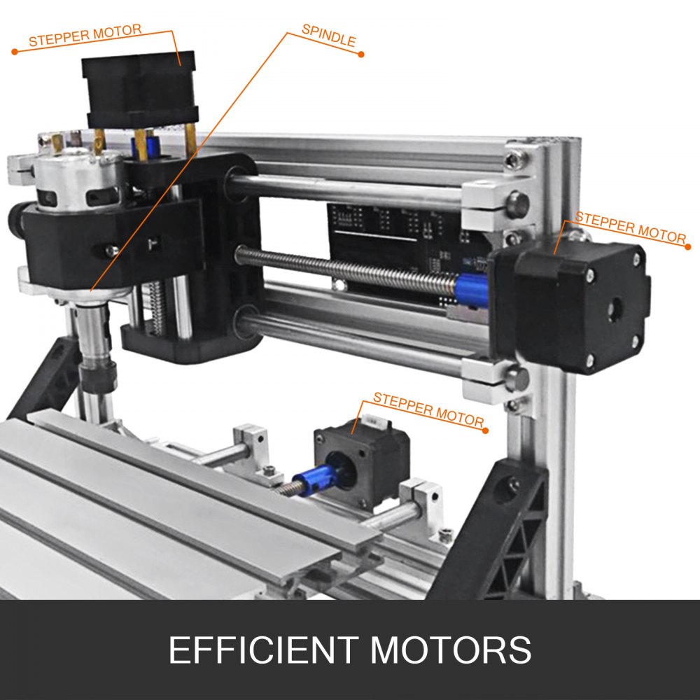 3 Axis CNC Router Kit 2418 2500MW T8 Screw PVC USB Port Engraver Milling Machine