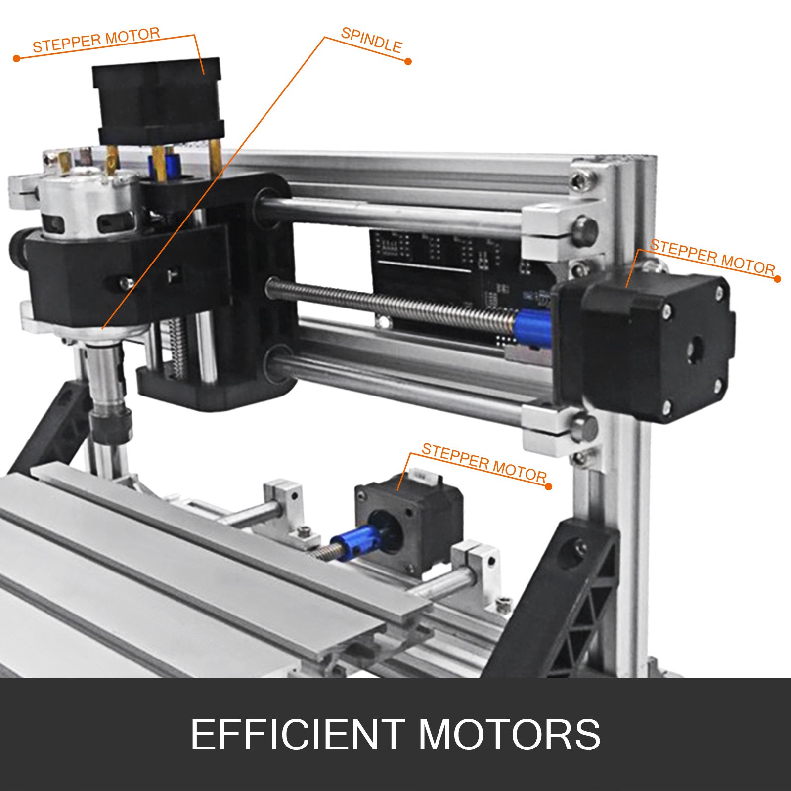 3 Axis CNC Router Kit 2418 2500MW T8 Screw PVC USB Port Engraver Milling Machine