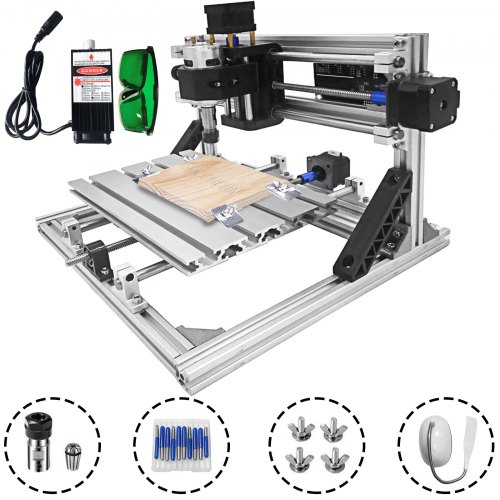3 Axis CNC Router Kit 2418 500MW Engraving Milling 2020 Aluminium Profiles