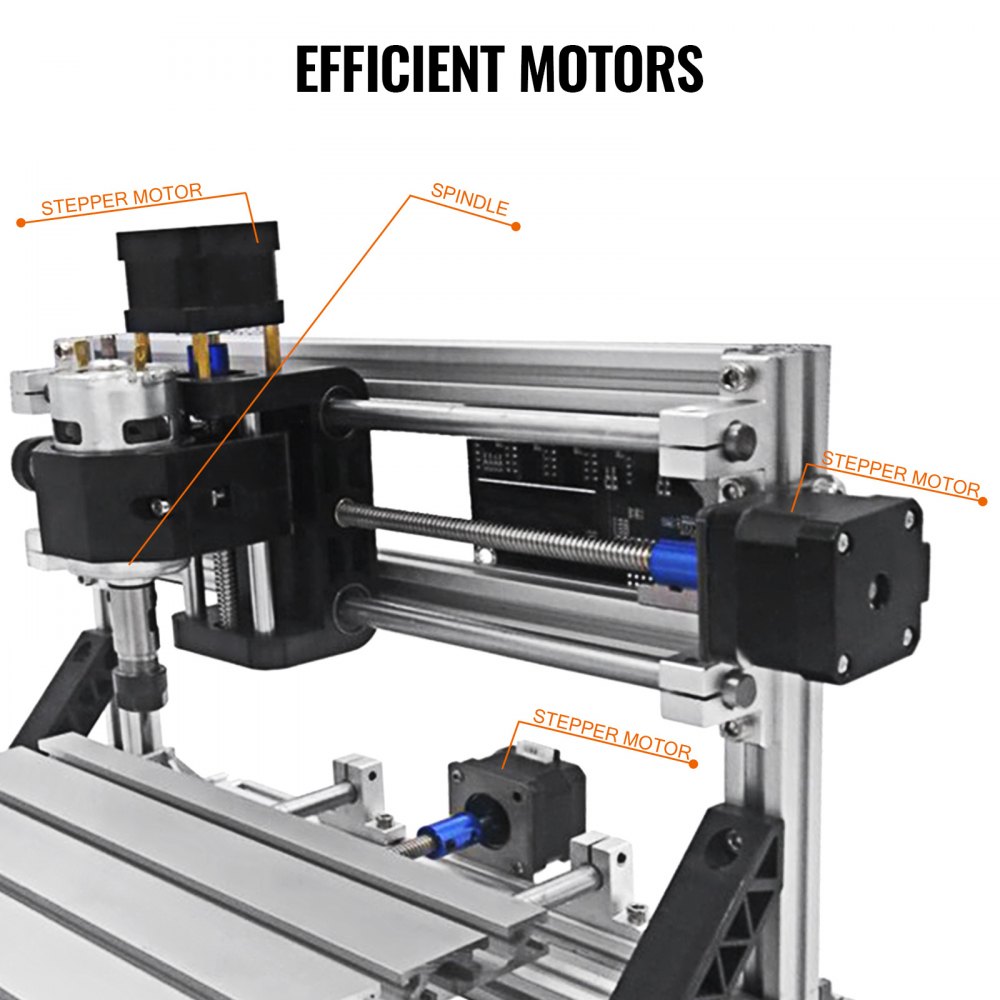 3 Axis CNC Router Kit 2418 500MW Engraving Milling 2020 Aluminium Profiles