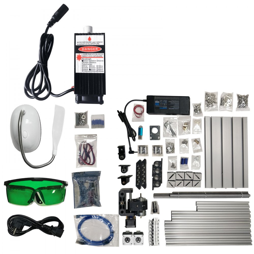 3 Axis CNC Router Kit 2418 500MW Engraving Milling 2020 Aluminium Profiles