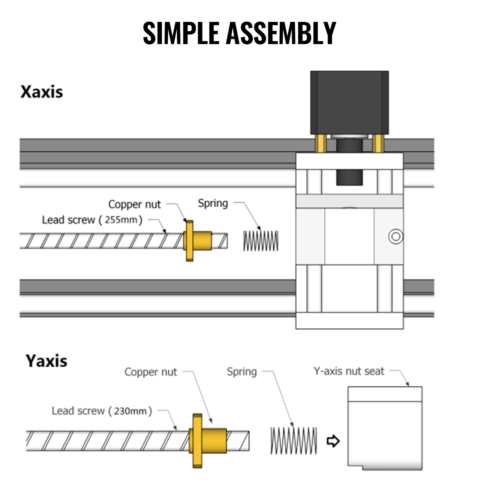 3 Axis CNC Router Kit 2418 500MW Engraving Milling 2020 Aluminium Profiles