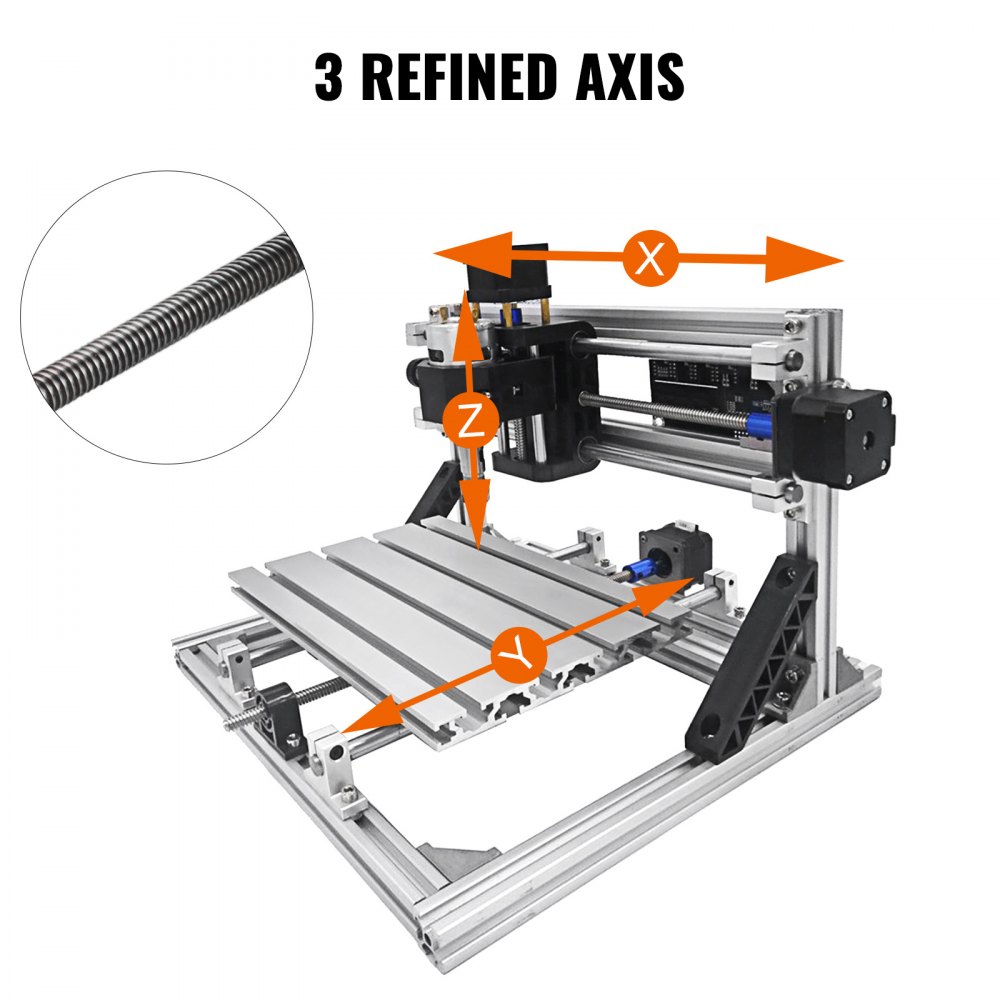 3 Axis CNC Router Kit 2418 5500MW Engraving PVC 2020 Aluminium Profiles AU Stock