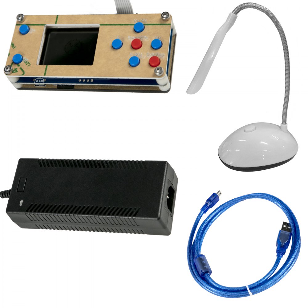 VEVOR CNC 2418 Máquina CNC GRBL Control CNC Router Kit 3 ejes con controlador fuera de línea Gafas y lámparas de mesa Fresadora para madera PVC PCB (240x180x40mm, controlador fuera de línea)