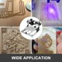 VEVOR CNC 2418 Máquina CNC GRBL Control CNC Router Kit 3 ejes con controlador fuera de línea Gafas y lámparas de mesa Fresadora para madera PVC PCB (240x180x40mm, controlador fuera de línea)