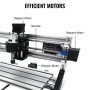 VEVOR CNC 3018 DIY 3 Axis Engraver Kit w/ 2500mw Laser Engraver Milling Machine