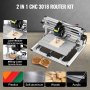 VEVOR CNC 3018 DIY 3 Axis Engraver Kit w/ 500mw Laser Engraver Milling Machine