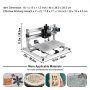 VEVOR CNC 3018 DIY 3 Axis Engraver Kit w/ 500mw Laser Engraver Milling Machine