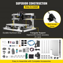 Vevor CNC 3018 DIY 3 Axis Engraver Kit With 5500mw Laser Engraver Milling Machine For Wood PVB PCB