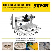 Vevor CNC 3018 DIY 3 Axis Engraver Kit GRBL Control Milling Machine For Wood PVB PCB