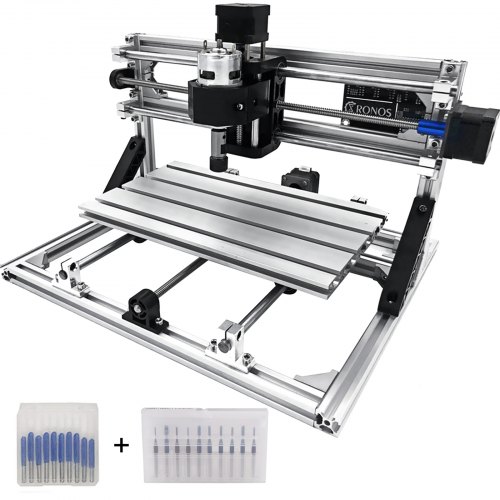 Vevor Cnc 3018 Router Kit Miller 10000rpm + 10 Cnc Router Bits Nano Blue Coating