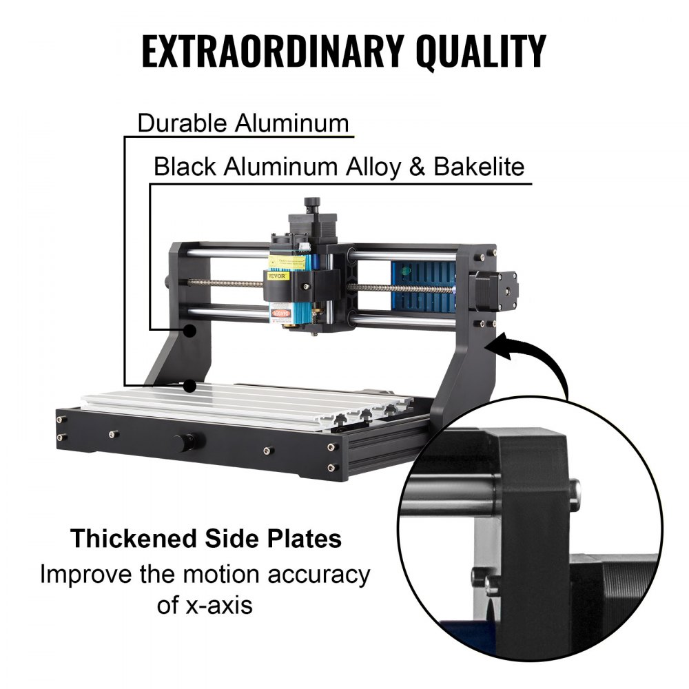 VEVOR Cnc 3018 Pro 15W Cnc 3018 300×180×45mm Cnc Machine GRBL Control Mini Laser Engraver With Offline Controller 3 Axis laser engraving machine for Carving Milling Plastic Acrylic PVC Wood