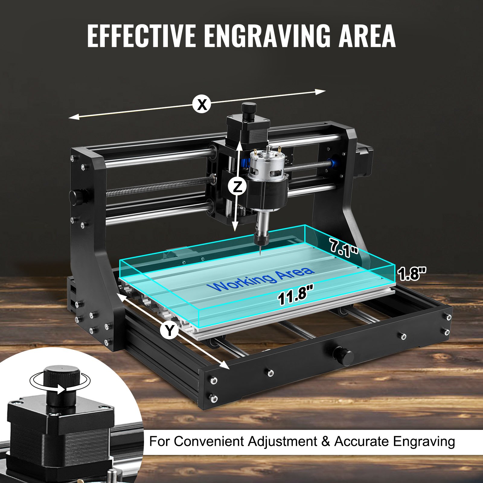 VEVOR Cnc 3018 Pro 15W Cnc 3018 300×180×45mm Cnc Machine GRBL Control Mini Laser Engraver With Offline Controller 3 Axis laser engraving machine for Carving Milling Plastic Acrylic PVC Wood